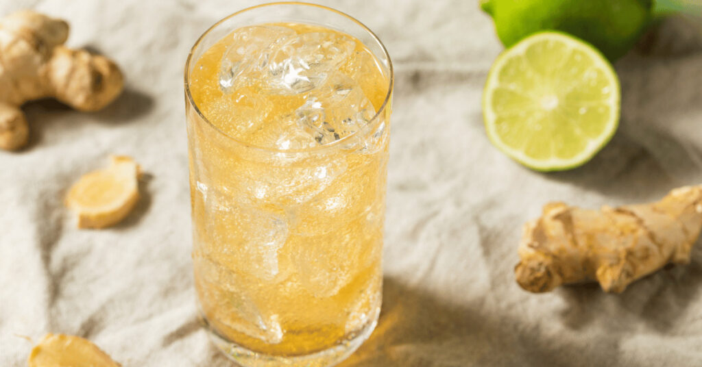 Ginger Beer with its key ingredients