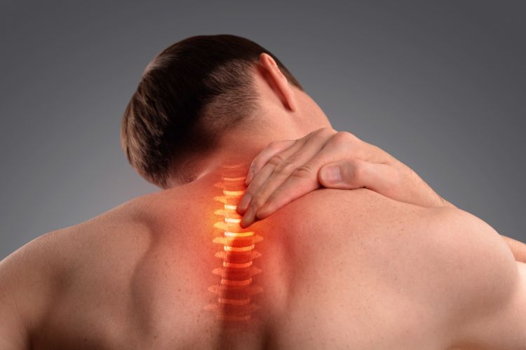 a graphic depiction of burning shoulder pain